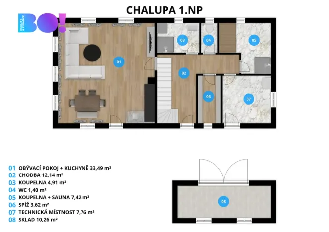 Prodej chalupy, Malá Morava, 181 m2