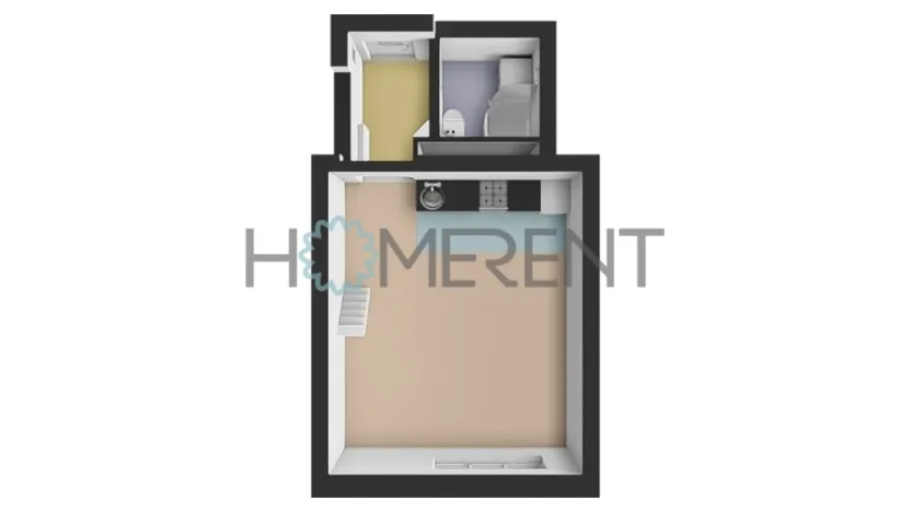 Pronájem bytu 1+kk, Praha - Nusle, Bartoškova, 30 m2