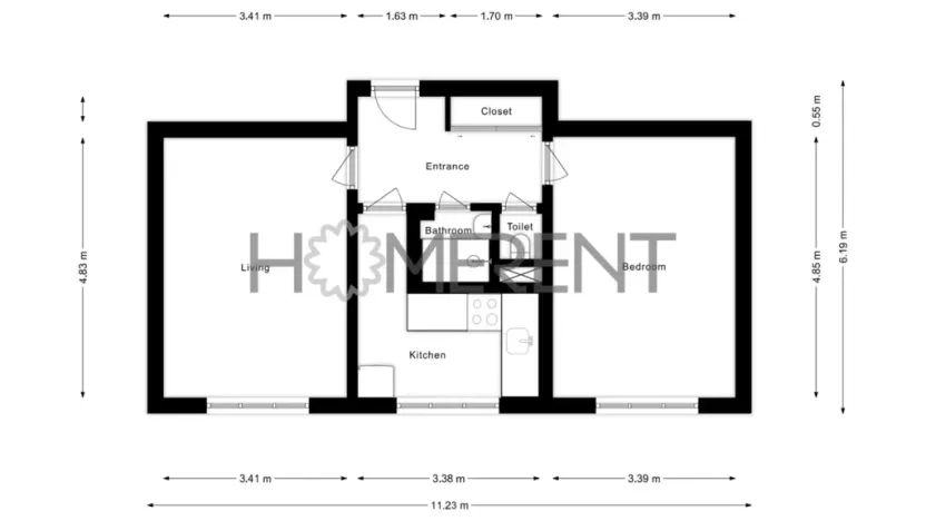 Pronájem bytu 2+1, Praha - Strašnice, Sečská, 51 m2