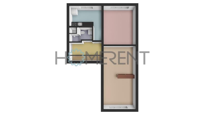 Pronájem bytu 2+1, Praha - Veleslavín, Na Petřinách, 56 m2