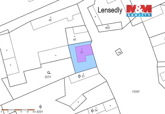 Prodej pozemku pro bydlení, Kaliště - Lensedly, 315 m2