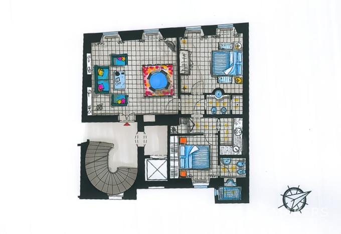 Pronájem bytu 3+1, Praha - Malá Strana, Hroznová, 73 m2