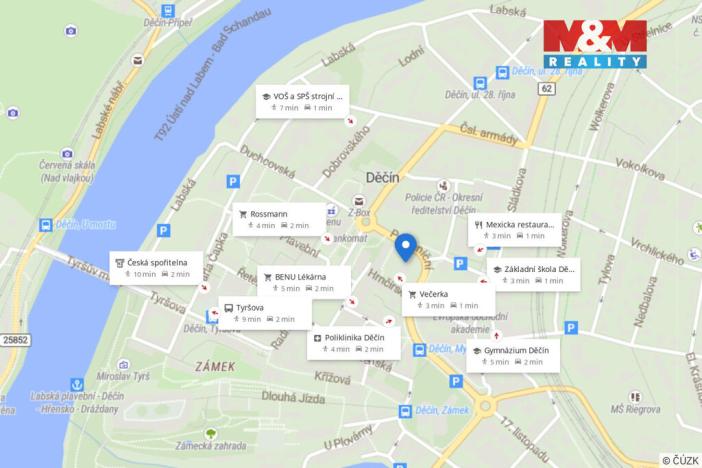 Pronájem bytu 1+kk, Děčín - Děčín I-Děčín, Pohraniční, 20 m2