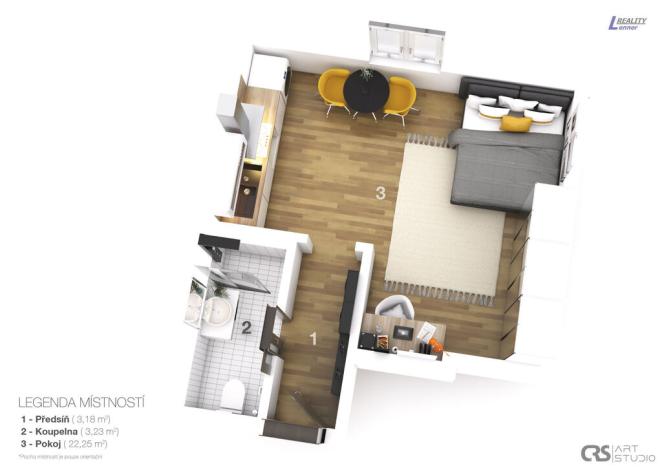 Prodej bytu 1+kk, Praha - Kobylisy, Javorová, 29 m2