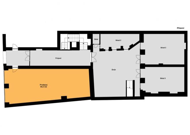 Prodej obchodního prostoru, Volyně, Palackého, 200 m2