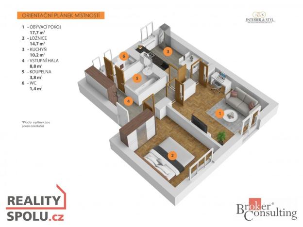 Prodej bytu 2+1, Nový Bydžov, Julia Fučíka, 65 m2