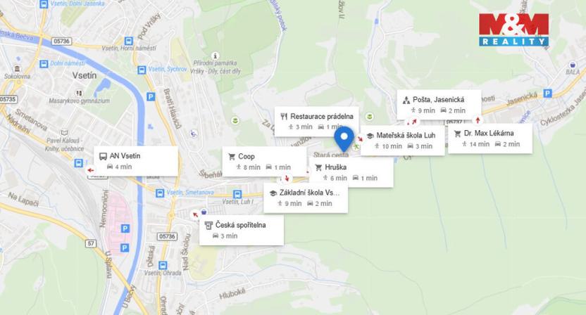 Pronájem bytu 2+1, Vsetín, Stará cesta, 53 m2