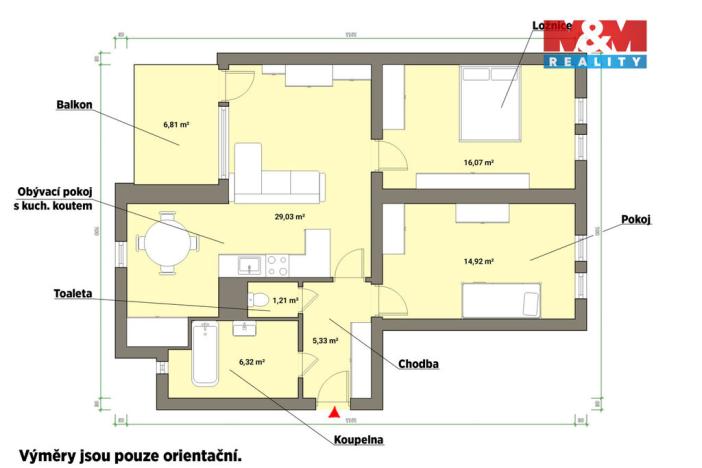 Prodej bytu 3+kk, Mariánské Lázně - Úšovice, Franze Kafky, 72 m2