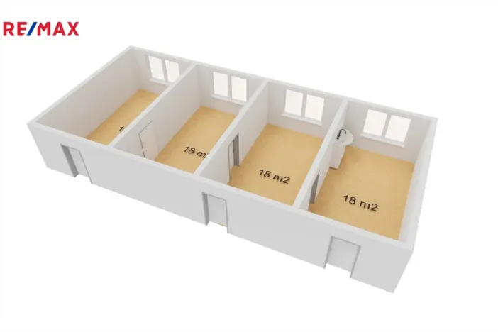 Pronájem kanceláře, Havířov, Lidická, 73 m2