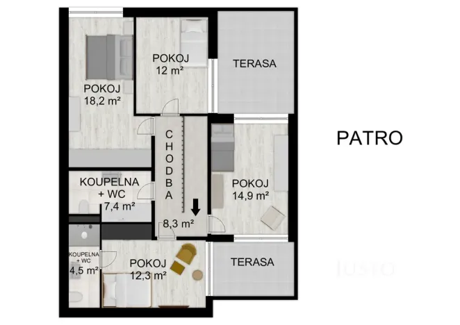 Prodej rodinného domu, Písek - Hradiště, Cihlářská, 173 m2