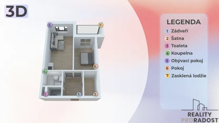 Prodej bytu 2+kk, Olomouc, Peškova, 50 m2