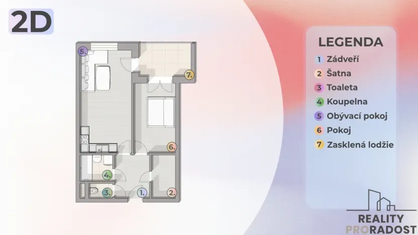 Prodej bytu 2+kk, Olomouc, Peškova, 50 m2