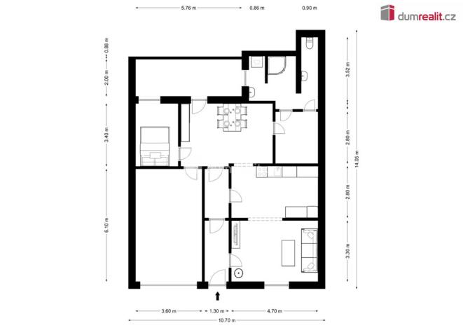 Prodej rodinného domu, Terezín, 65 m2