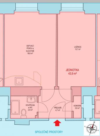 Prodej bytu 2+kk, Praha - Žižkov, Žerotínova, 41 m2
