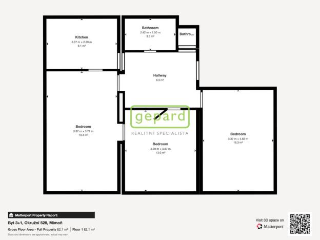Prodej bytu 3+1, Mimoň, Okružní, 64 m2
