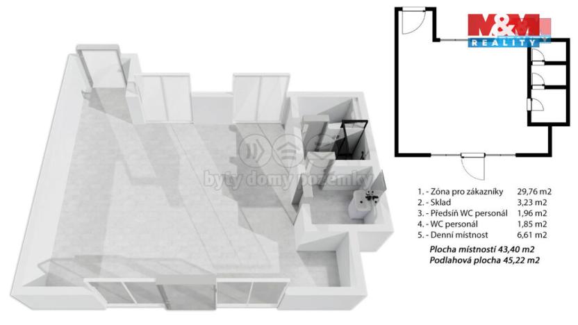 Pronájem kanceláře, Horoměřice, Velvarská, 45 m2