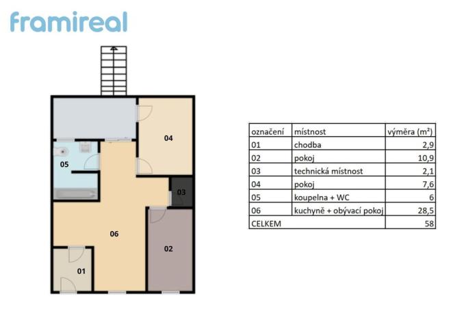 Prodej - jiné, Brno - Maloměřice, Obřanská, 58 m2