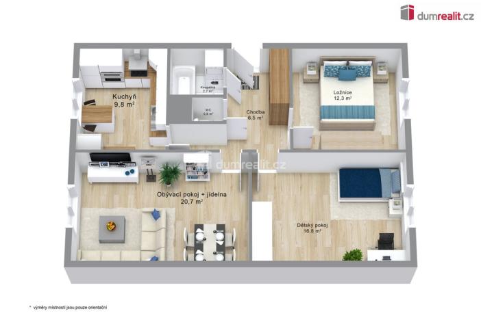 Prodej bytu 3+1, Ostrov, Lidická, 75 m2