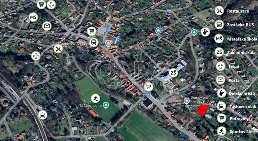 Prodej pozemku pro bydlení, Mnichovice, Jiráskova, 1000 m2