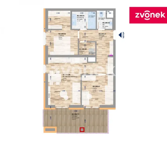 Pronájem bytu 3+kk, Zlín, Smetanova, 70 m2
