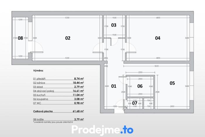 Prodej bytu 2+1, Brno - Židenice, Stará osada, 63 m2