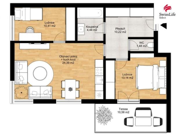 Prodej bytu 3+kk, Plzeň, Květná, 64 m2