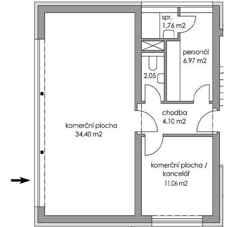 Pronájem kanceláře, Mladá Boleslav - Mladá Boleslav II, Máchova, 60 m2