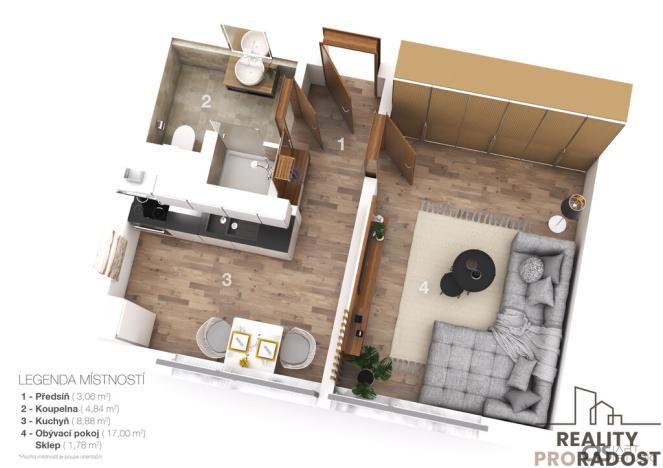 Prodej bytu 1+1, Ostrava, Ahepjukova, 36 m2