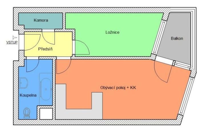 Pronájem bytu 2+kk, Praha - Střížkov, Makedonská, 48 m2