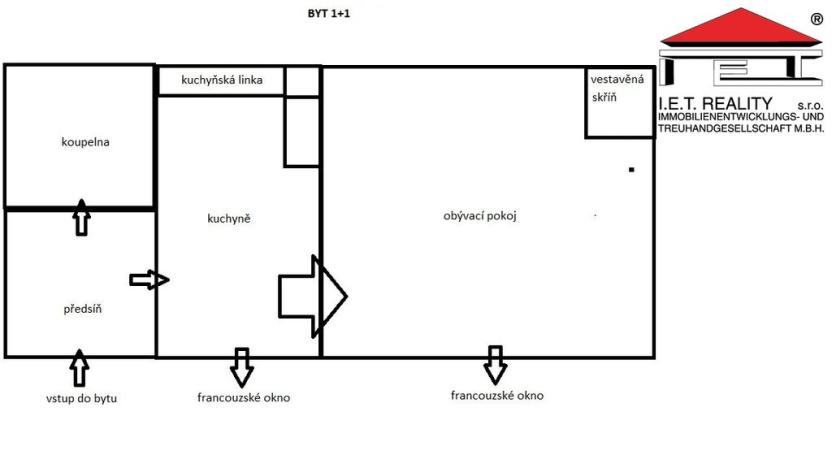 Prodej bytu 1+1, Praha - Lochkov, Cementářská, 38 m2