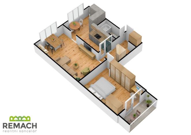 Pronájem bytu 2+1, Uherské Hradiště, Štěpnická, 63 m2