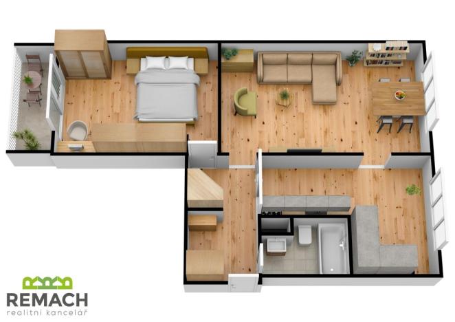 Pronájem bytu 2+1, Uherské Hradiště, Štěpnická, 63 m2