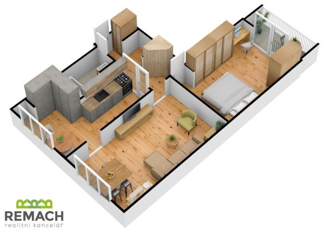 Pronájem bytu 2+1, Uherské Hradiště, Štěpnická, 63 m2