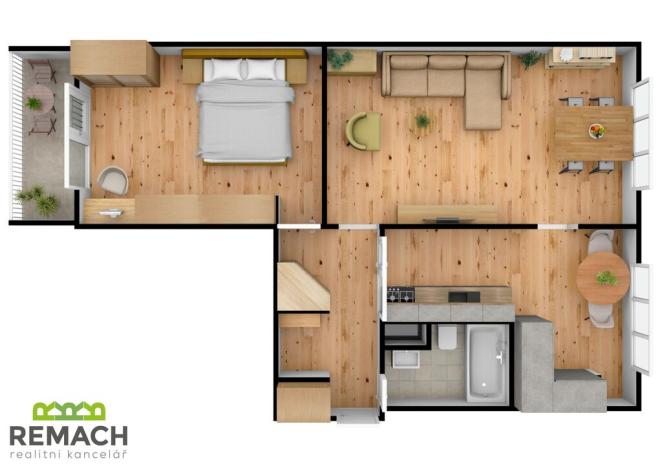 Pronájem bytu 2+1, Uherské Hradiště, Štěpnická, 63 m2