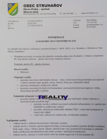 Prodej zahrady, Struhařov, V Zahradách, 397 m2