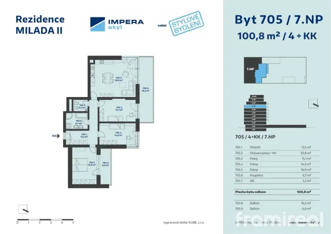 Pronájem bytu 4+kk, Brno, Milady Horákové, 111 m2