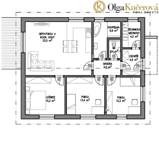 Prodej rodinného domu, Černá Hora, 99 m2