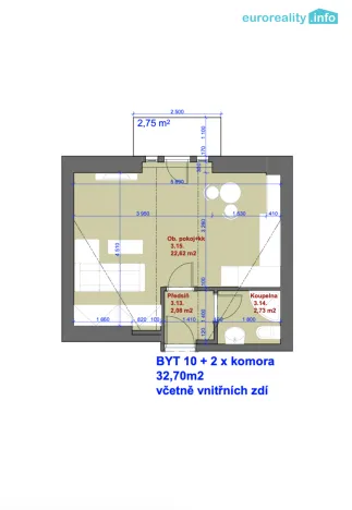 Prodej bytu 1+kk, Mariánské Lázně, Hlavní třída, 32 m2