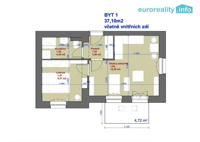 Prodej bytu 2+kk, Mariánské Lázně, Hlavní třída, 37 m2