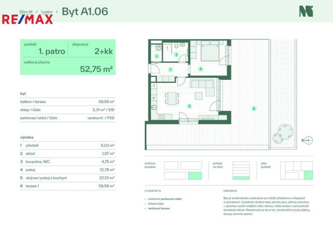 Prodej bytu 2+kk, Zlín, Tyršova, 52 m2