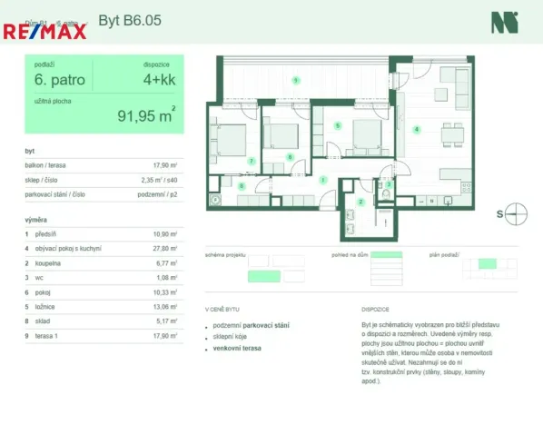 Prodej bytu 4+kk, Zlín, Tyršova, 91 m2