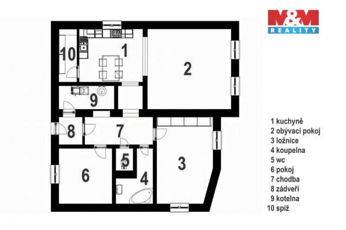 Prodej rodinného domu, Dačice - Hostkovice, 105 m2