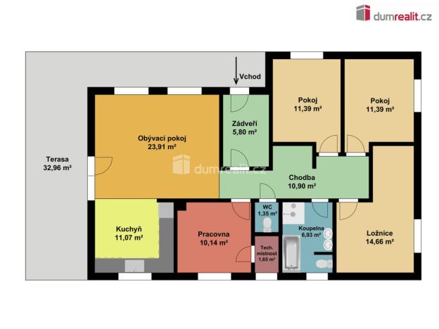 Pronájem rodinného domu, Vědomice, Venkovská, 109 m2