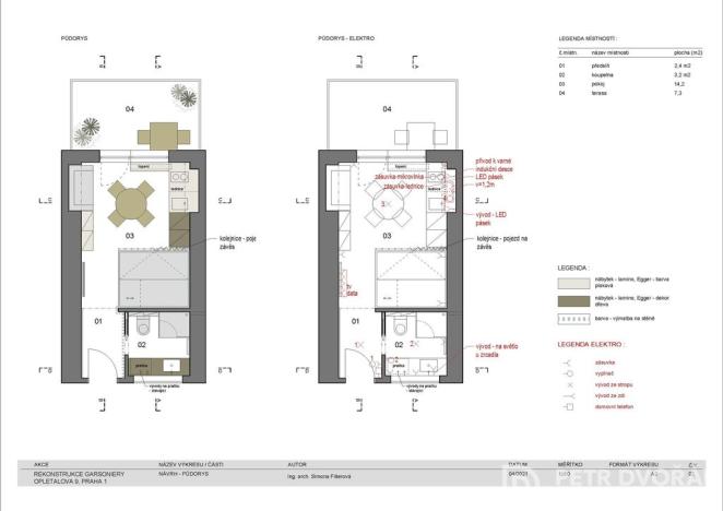Prodej bytu 1+kk, Praha - Nové Město, Opletalova, 27 m2