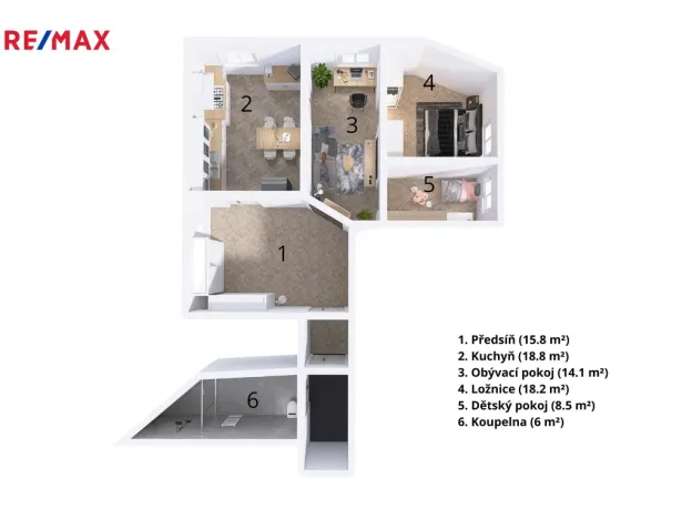 Prodej bytu 3+1, Olomouc, Nešverova, 81 m2