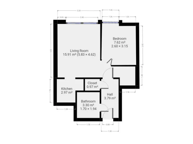 Pronájem bytu 2+kk, Praha - Bohnice, Hlivická, 35 m2