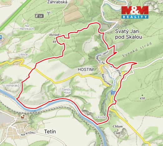 Prodej louky, Beroun - Beroun-Hostim, 3521 m2