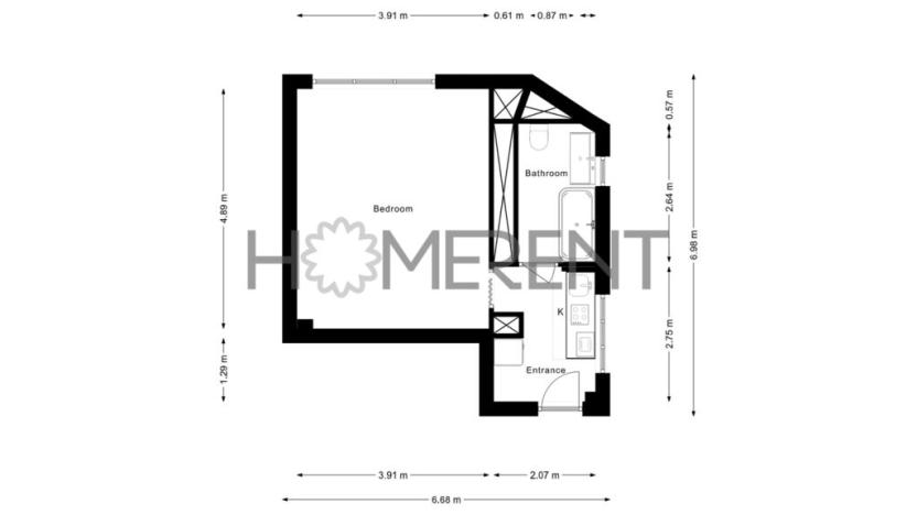 Pronájem bytu 1+1, Praha - Nusle, Na dolinách, 33 m2