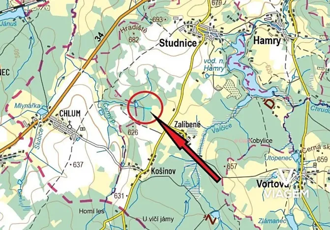 Prodej podílu lesa, Studnice, 2072 m2