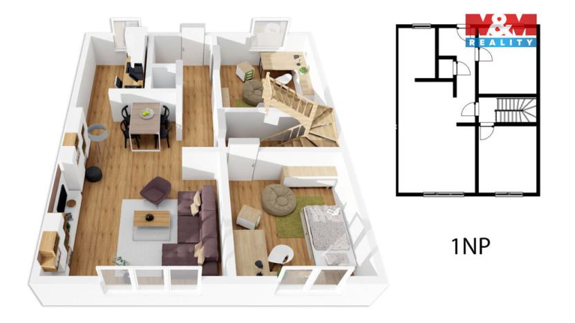 Prodej rodinného domu, Moravské Budějovice, Fišerova, 200 m2